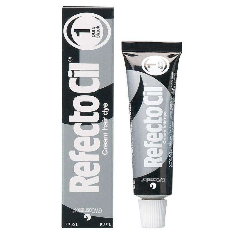 RefectoCil Cream Hair Dye Pure Black #1 0.5 oz - Hot Brands Store 