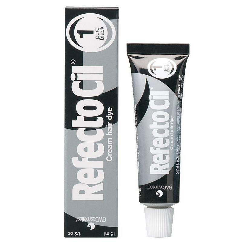 RefectoCil Cream Hair Dye Pure Black #1 0.5 oz - Hot Brands Store