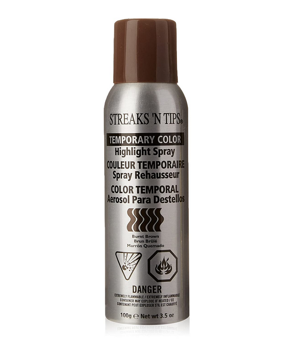 Clubman Streaks 'N Tips Burnt Brown Temporary Spray-on Hair Color, 3.5 oz
