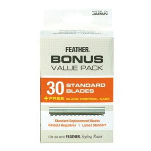 Jatai Feather Standard Blades Value Pack 30 Blades + Free Disposal Case