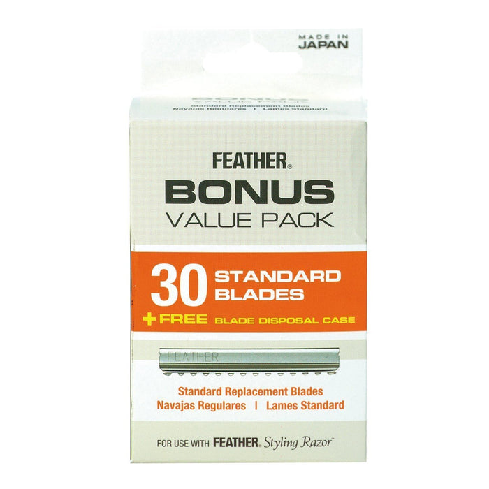 Jatai Feather Standard Blades Value Pack 30 Blades + Free Disposal Case