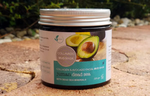 Juman All Natural Dead Sea COLLAGEN & AVOCADO FACIAL MUD MASK WITH DEAD SEA MINERALS 11.9 oz
