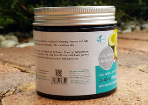 Juman All Natural Dead Sea COLLAGEN & AVOCADO FACIAL MUD MASK WITH DEAD SEA MINERALS 11.9 oz