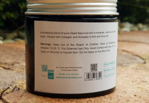 Juman All Natural Dead Sea COLLAGEN & AVOCADO FACIAL MUD MASK WITH DEAD SEA MINERALS 11.9 oz