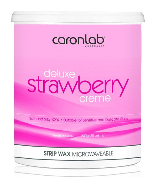 Caronlab Strawberry Crème Strip Wax - Microwaveable 28 oz - Hot Brands Store 