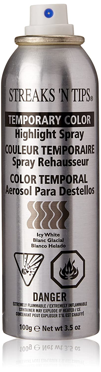 Clubman Streaks 'N Tips Icy White Temporary Spray-on Hair Color, 3.5 oz
