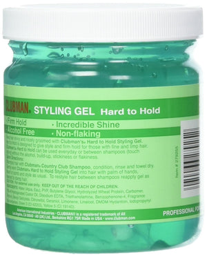 Clubman Hard to Hold Styling Gel 16 oz