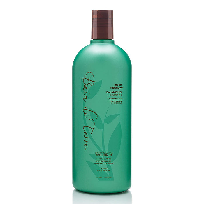Bain de Terre, Balancing Shampoo with Argan and Monoi Oil ParabenFree Ounce, Green Meadow, 33.8 Fl Oz