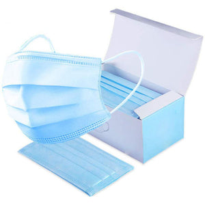 Pack of 10 Earloop Disposable Face Masks. 4 Layer Protective Filter. Prevents Bacteria.