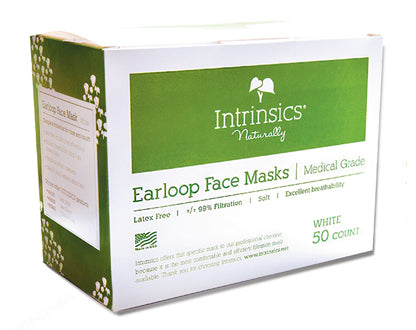 Intrinsics Ear Loop Face Mask 50 ct. box, white, 6 boxes/case