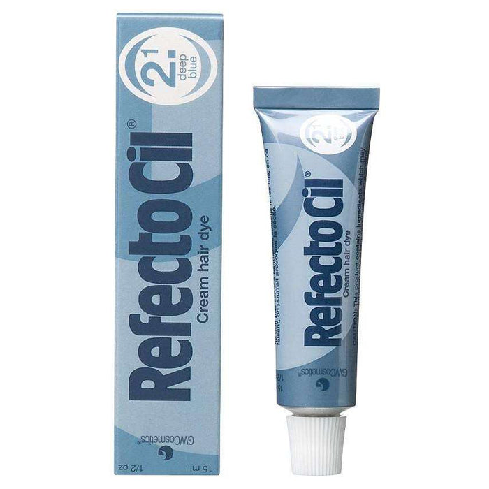 RefectoCil Cream Hair Dye Deep Blue #2.1 0.5 oz