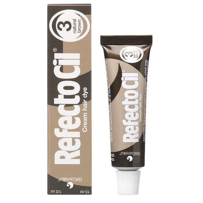 RefectoCil Cream Hair Dye Natural Brown #3 0.5 oz
