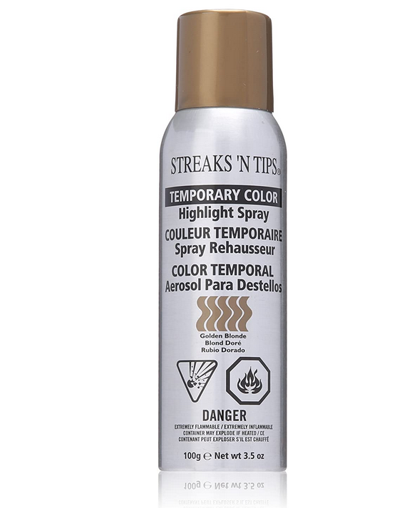Clubman Streaks 'N Tips Golden Blonde Temporary Spray-on Hair Color, 3.5 oz