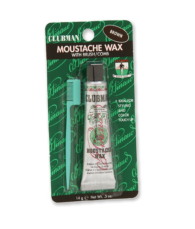 Clubman Moustache Wax Brown 0.5 oz