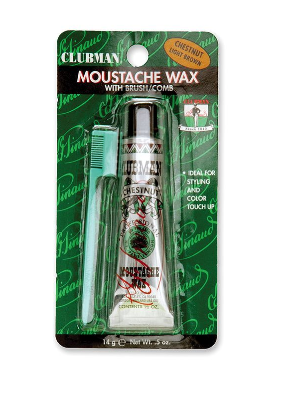Clubman Moustache Wax Dark Brown 0.5 oz