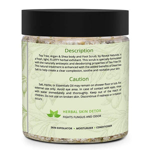 Reveal Naturals All Natural Tea tree Scrub infused with Dead Sea Salts and minerals 9.52 oz