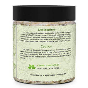 Reveal Naturals All Natural Tea tree Scrub infused with Dead Sea Salts and minerals 9.52 oz