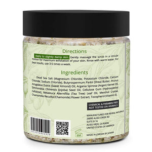 Reveal Naturals All Natural Tea tree Scrub infused with Dead Sea Salts and minerals 9.52 oz