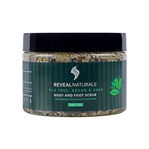 Reveal Naturals All Natural Tea tree Scrub infused with Dead Sea Salts and minerals 12 oz