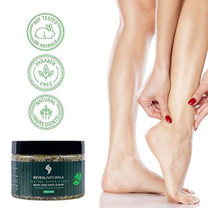 Reveal Naturals All Natural Tea tree Scrub infused with Dead Sea Salts and minerals 12 oz