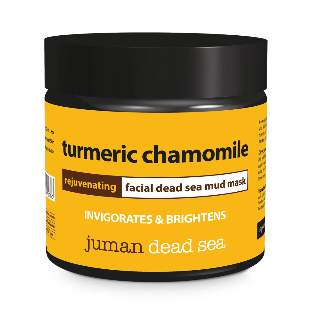 Juman All Natural Tumeric Chamomile Rejuvenating Facial Dead Sea Mud Mask 7.76 oz
